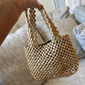 Boho chic tropical bamboo beaded bag😍